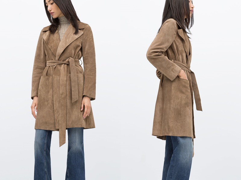 Zara STUDIO系列絨面革風衣外套 NT$10,990
http://bit.ly/1hPVT6N