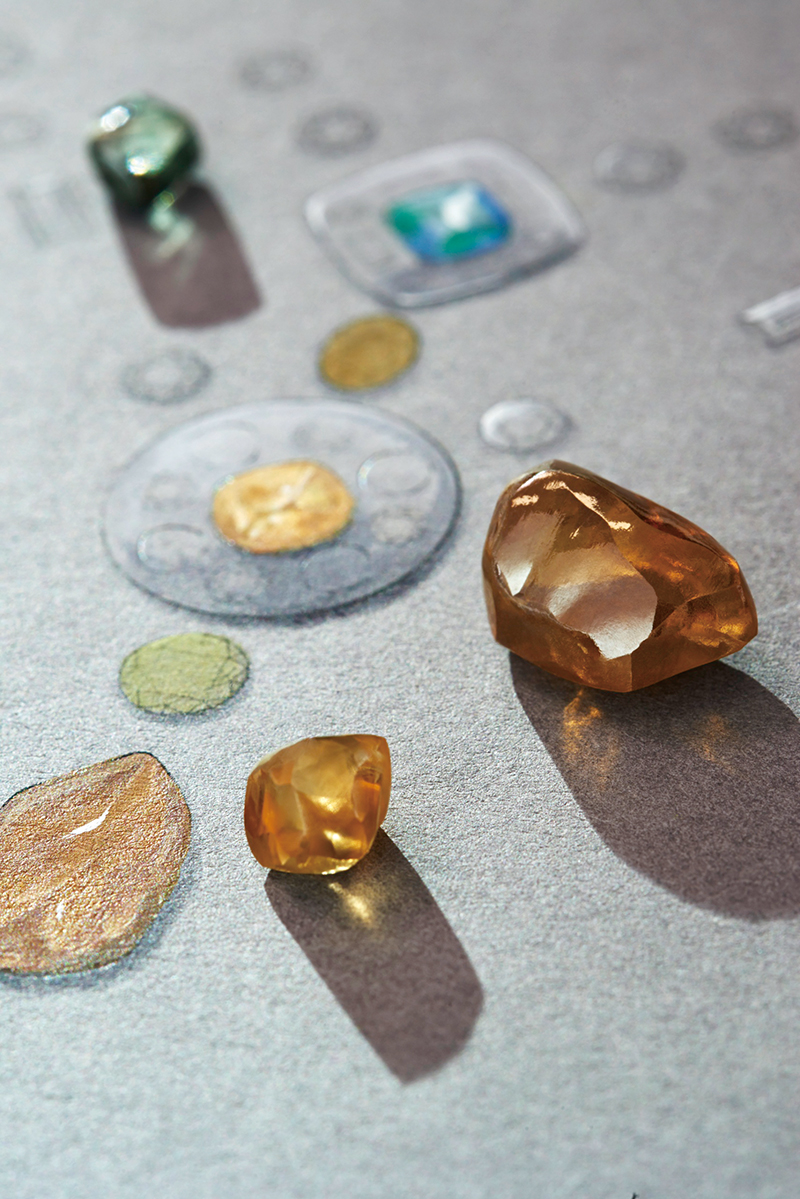 Talisman系列的鑽石原石。