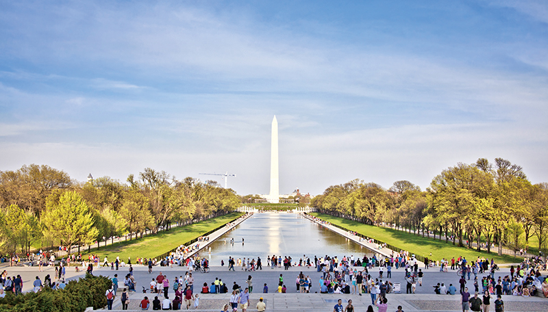 Top.18 美國　華盛頓國家廣場 Washington National Mall
入選原因:全美第三熱門景點。看得見的美國歷史。