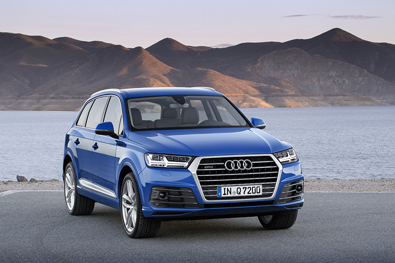新一代Audi Q7的車身，外型較修長，車內空間卻更具舒適平穩。