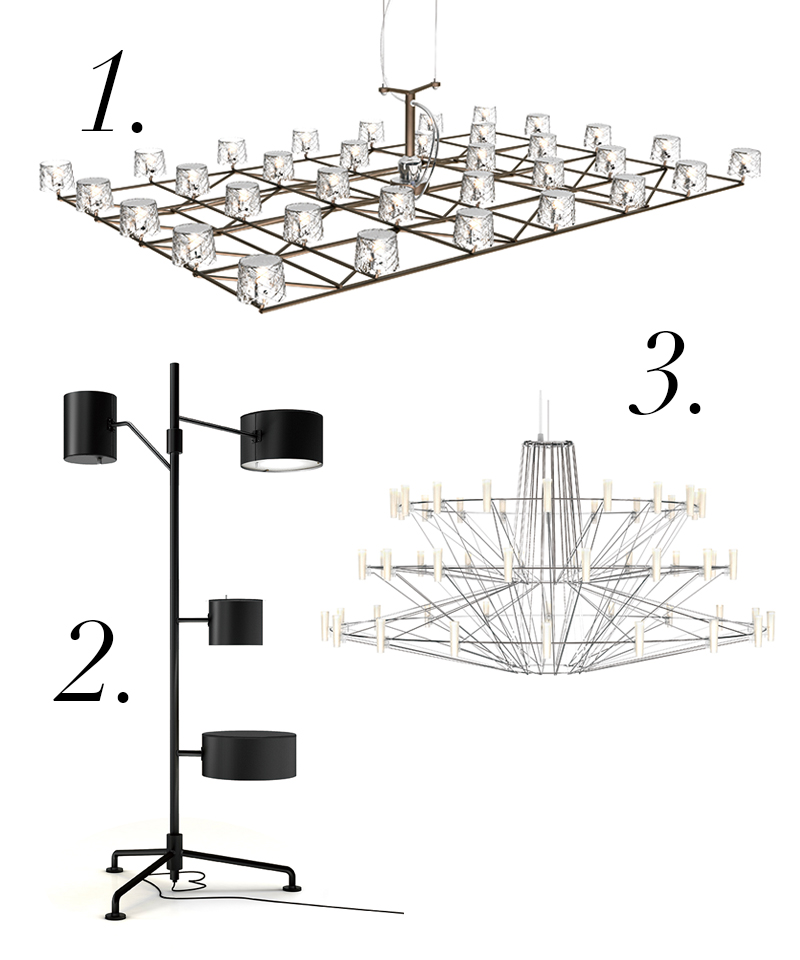 1.Moooi Space-Frame，出自於大師Marcel Wanders之手。
2.有多種用途的Statistocrat地燈。（Moooi）
3.日本設計師Arihiro Miyake的Coppelia吊燈。（Moooi）