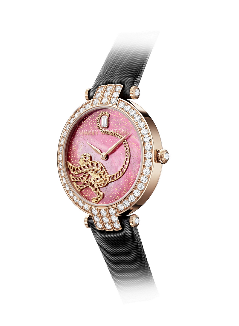 HARRY WINSTON Premier 猴年限量自動腕錶，自動上鍊機芯、18K玫瑰金錶殼、時分顯示、錶徑36mm。