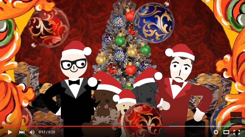 Dolce & Gabbana 雙人組設計師公仔成為佳節影片主角。