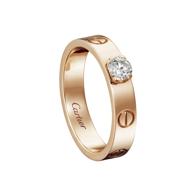 Cartier Set For You訂製系列，LOVE系列戒台，有鉑金與玫瑰K金供選擇／價格店洽。