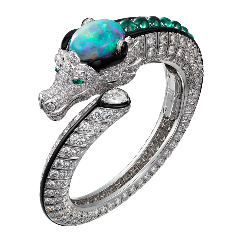 Cartier Etourdissant頂級珠寶系列中的手環作品，即以古代神獸「龍」為設計。