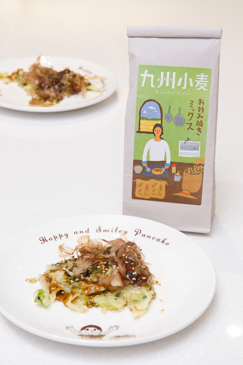 九州小麥大阪燒粉與成品。