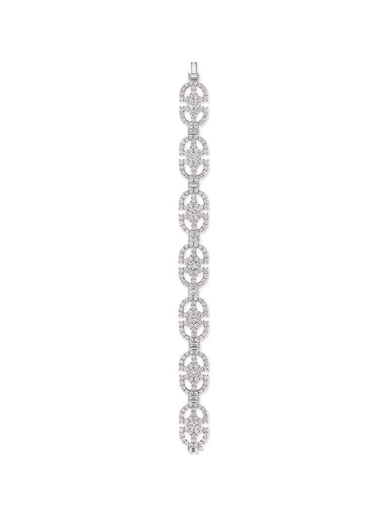 HARRY WINSTON裝飾藝術Art Deco系列鑽石手鍊。