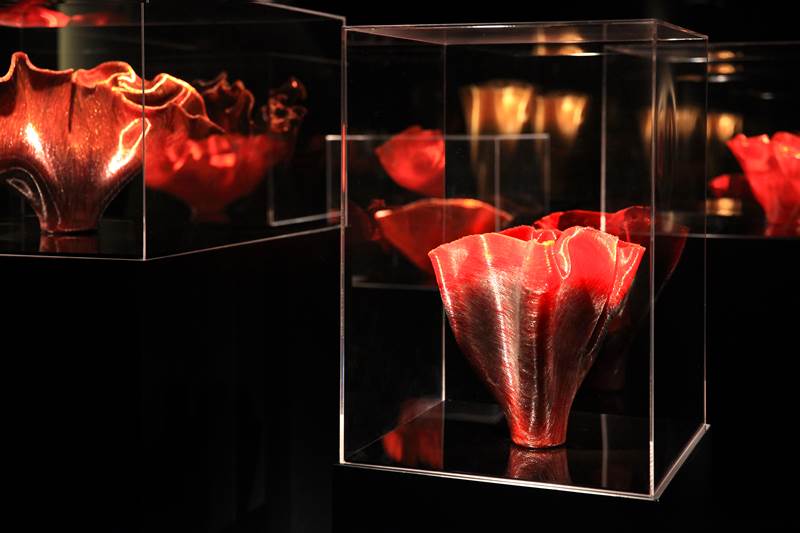 「Filet-de-verre」技法把顏色結合於3D立體雕塑。