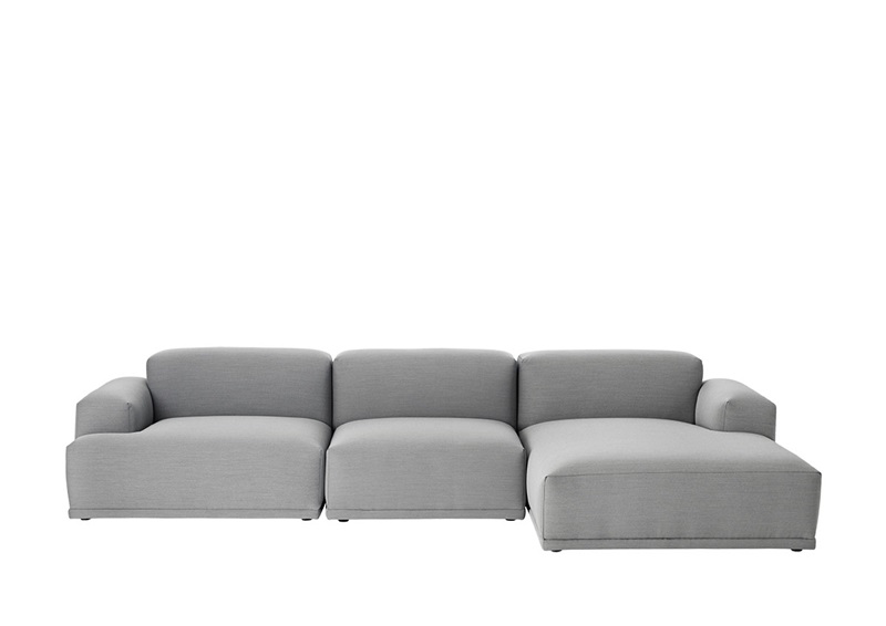 Muuto Connect Sofa 連坐沙發，座椅間以金屬扣件組合或拆解，讓家居更趨多元。（居雅堂）