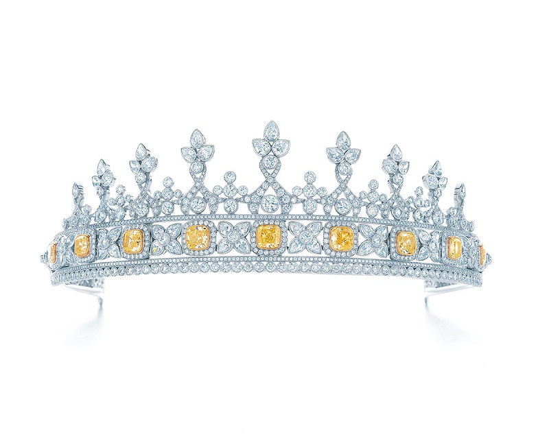 Tiffany 鑽石鉑金皇冠，白鑽、黃鑽、鉑金／價格未定。