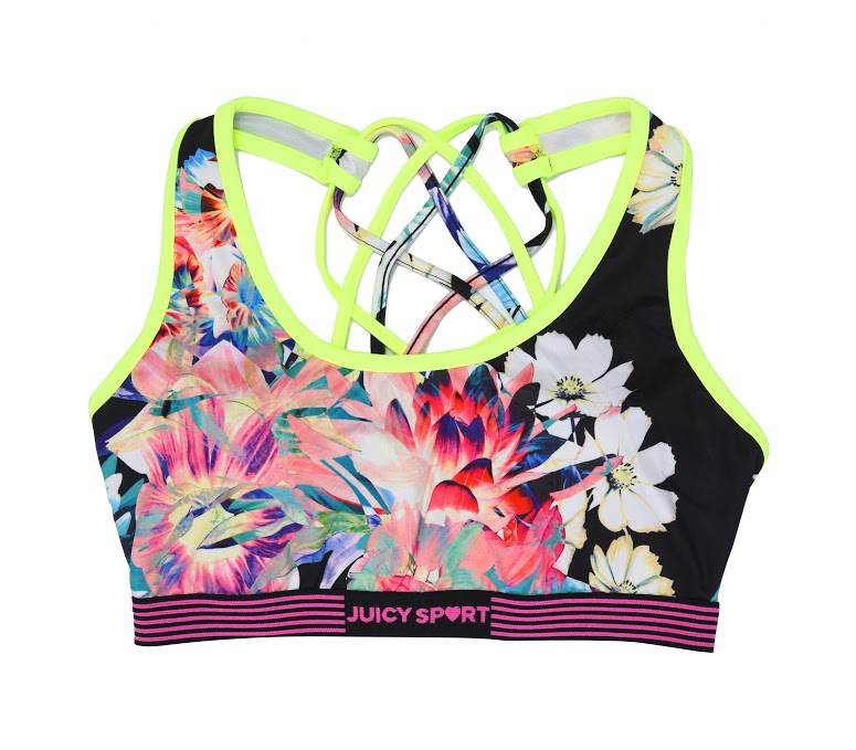 Juicy Couture撞色運動內衣。