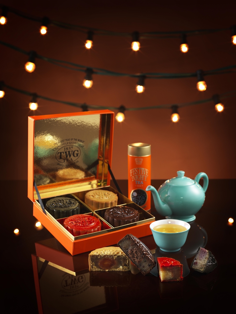 TWG Tea茗茶傳統月餅(TWG Tea Traditional Mooncake)，四入茗茶月餅禮盒，建議售價NTD 1,420元。