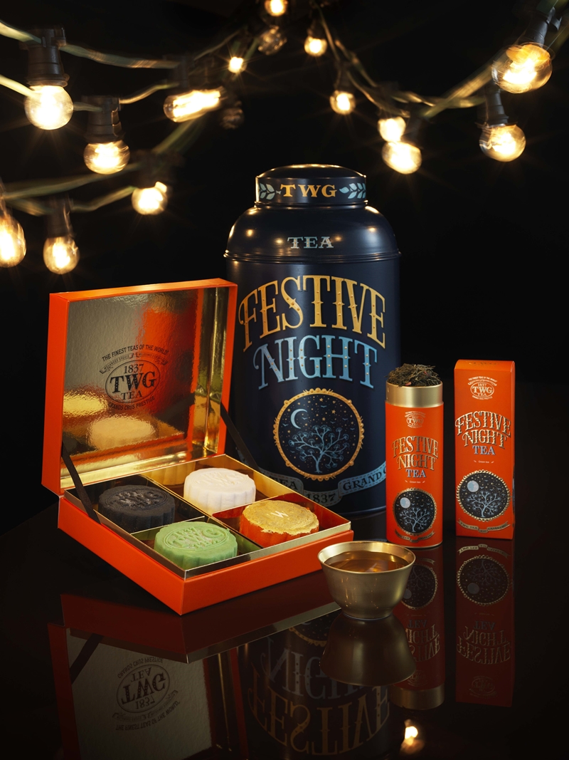 TWG Tea茗茶雪藏月餅(TWG Tea Snowskin Mooncake)，四入茗茶月餅禮盒，建議售價NTD 1,420元。