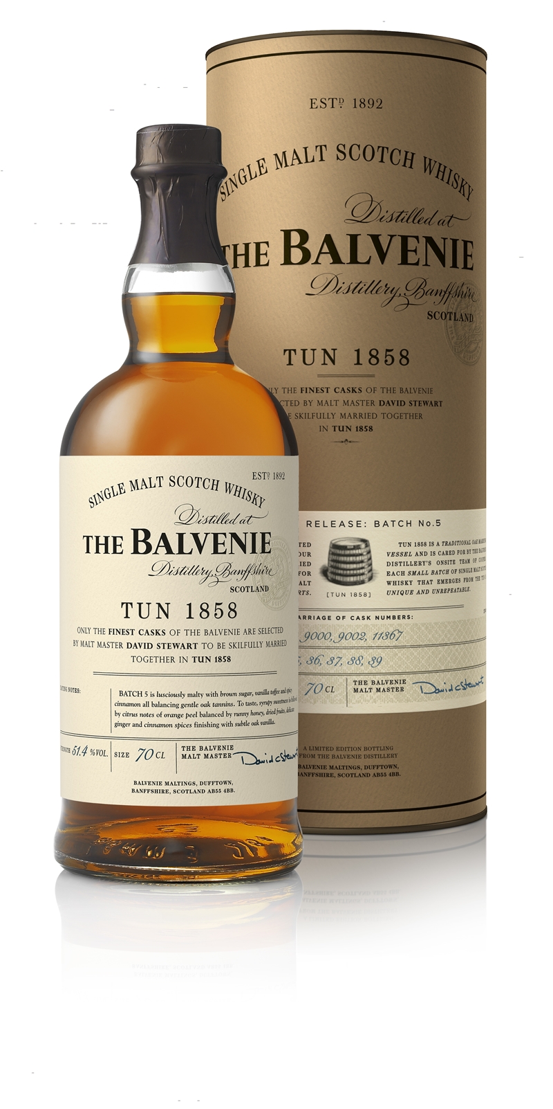THE BALVENIE 1858號桶第五批次蘇格蘭威士忌。