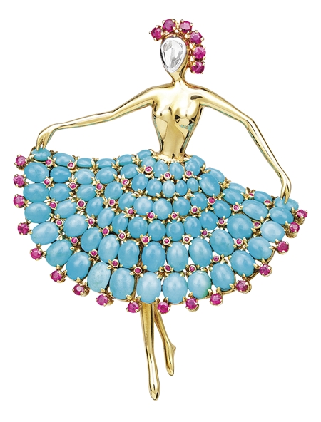 Van Cleef & Arpels Ballerina胸針，1943。