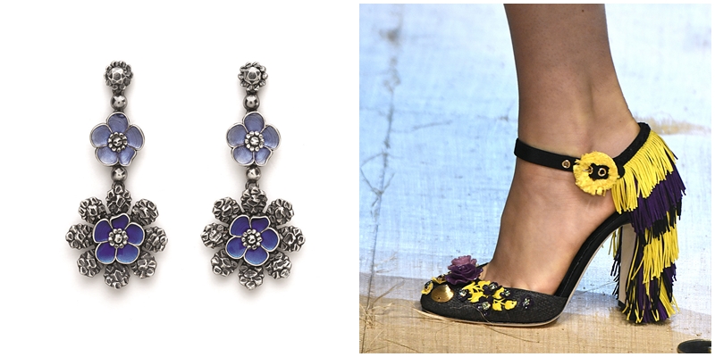 （左）BOTTEGA VENETA耳環、（右）DOLCE&GABBANA。