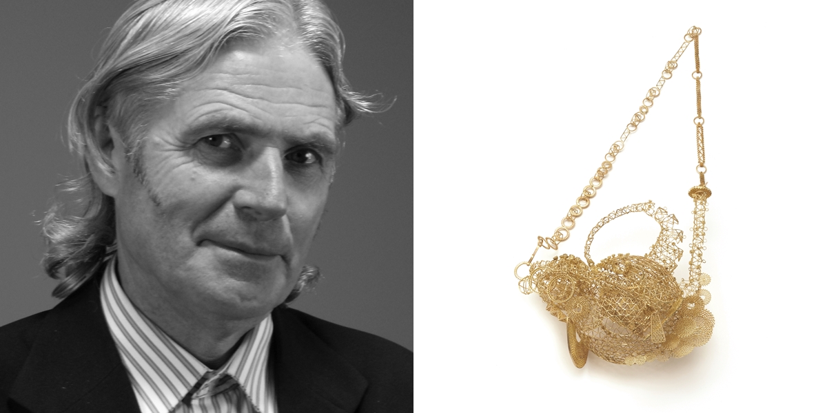 Robert Baines，澳洲
Robert Baines於1949年在墨爾本出生，並於當地教授金工銀藝超過35年。其作品更成為世界多個主要博物館的收藏品。
《Steampunk from the Cosmos》，18K金，12 x 39 x 10 cm，2016年，以黃金製成的珍貴之作，工匠以別具歷史的金絲技術，與傳統的珠寶製作技術結合，同時注入現代而個人的美學語言。
