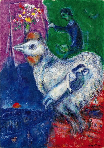 Marc Chagall_Grand coq blanc, 1979-80/Images:Sotheby's