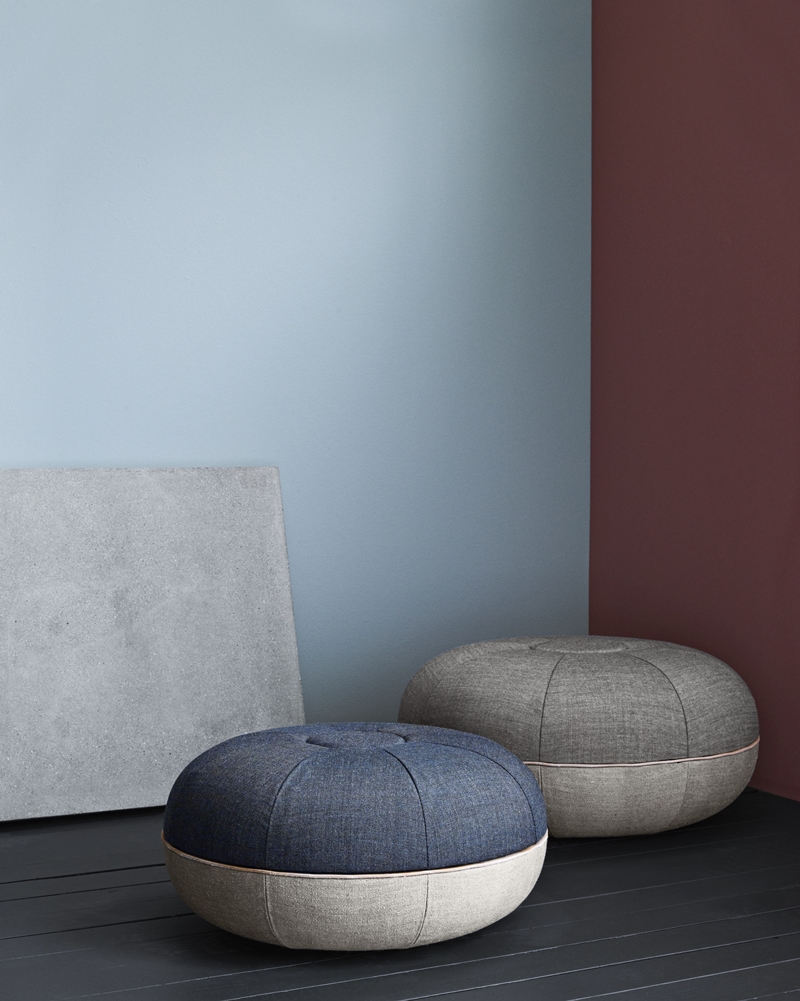 Cecilie Manz為丹麥家具設計公司Fritz Hansen設計的Pouf系列坐墊。／Photo from Fritz Hansen