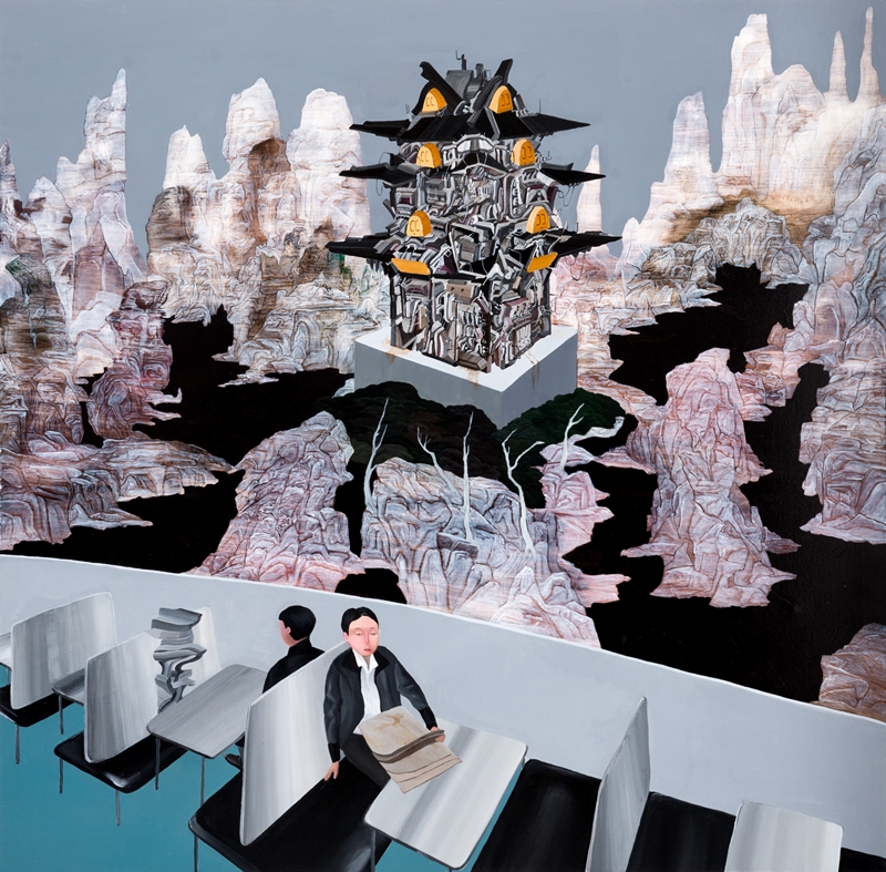 陳立穎《讀漬》2016／壓克力彩、畫布 Acrylic on Canvas／137.6×140 cm。