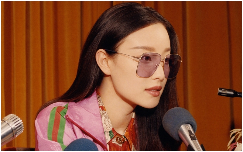 倪妮扮好萊塢明星　GUCCI 秋冬眼鏡大片濃郁色彩展現品牌魅力