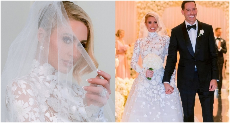 派瑞絲希爾頓大婚！Oscar de la Renta純白婚紗打造她的超現實時刻