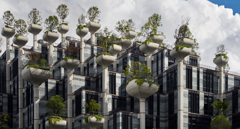 【#Architecture】上海的夢幻空中花園，水泥叢林中的千根綠木