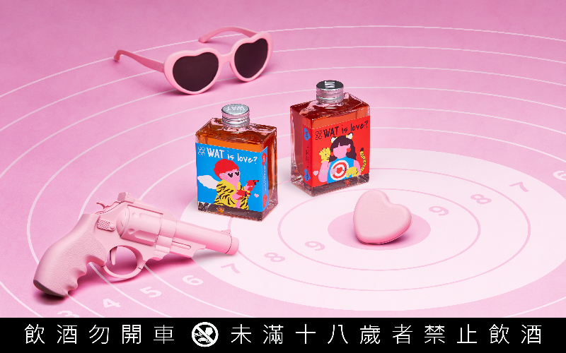滿懷愛意的粉紅佳節，WAT呈獻情人節調酒禮盒，限定草莓可可口味融化心房