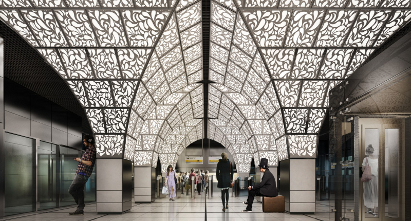 【#Architecture】宛若置身茂密森林，莫斯科Novoperedelkino燈光幻影地鐵站