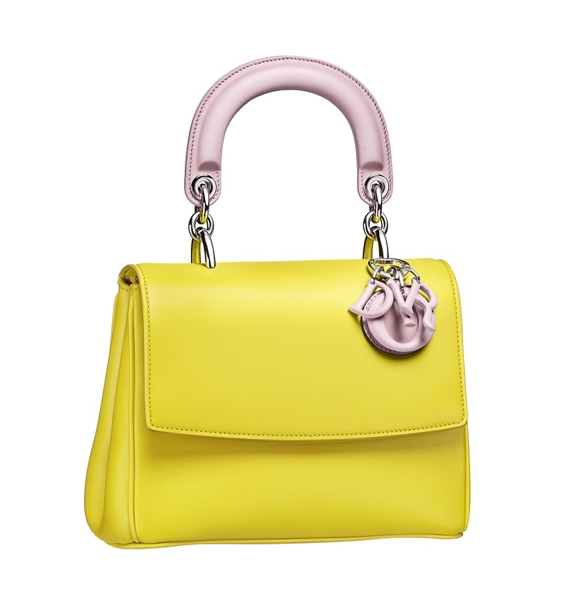 Be Dior 迷你型粉紅檸檬黃色拼接提包 NT$120,000
