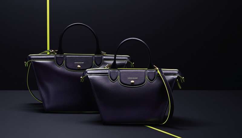 Longchamp Le Pliage Héritage NÉON 2015春夏(海軍藍大)_NTD.55,400、(海軍藍小)_NTD.47,000