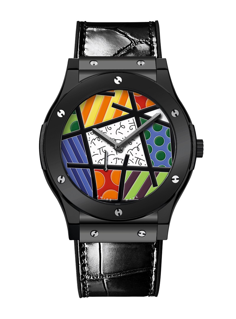 5.Classic Fusion Enamel Britto 完美呈現巴西藝術家Romero Britto作品。

傳統工藝“大明火琺瑯”技術和現代普普藝術、立體派藝術於Classic Fusion Enamel Britto合而為一，將巴西藝術家Romero Britto的作品完美呈現。琺瑯大師是技藝卓絕的藝術家，精美描繪、材質性能與溫度控制他們無一不精。首先將琺瑯在研缽中磨碎，再一層一層鋪於錶盤。嚴格遵照Romero Britto選擇丙烯酸顏料的方法調配琺瑯染劑，從色板上250種顏色中挑選出12種不透明色，以800攝氏高溫連續燒製，牢固地附著於金屬之上。在實際燒製過程中，琺瑯以“金屬細線”分成小塊，在製造錶盤的過程中，以微縮技巧重現作品中的精美可謂挑戰重重，共有鉑金與陶瓷兩種版本可供選擇，搭配黑色鱷魚皮錶帶，陶瓷版本限量50只，鉑金版本限量30只。