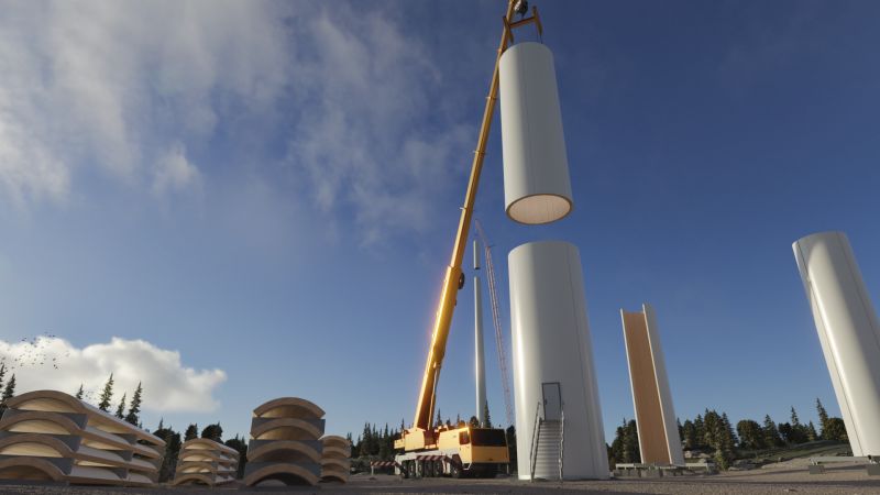 【#Energy】用更環保的木材替代鋼材混凝土減少碳排，瑞典公司Modvion為能源巨頭 RWE集團打造木製風力發電塔