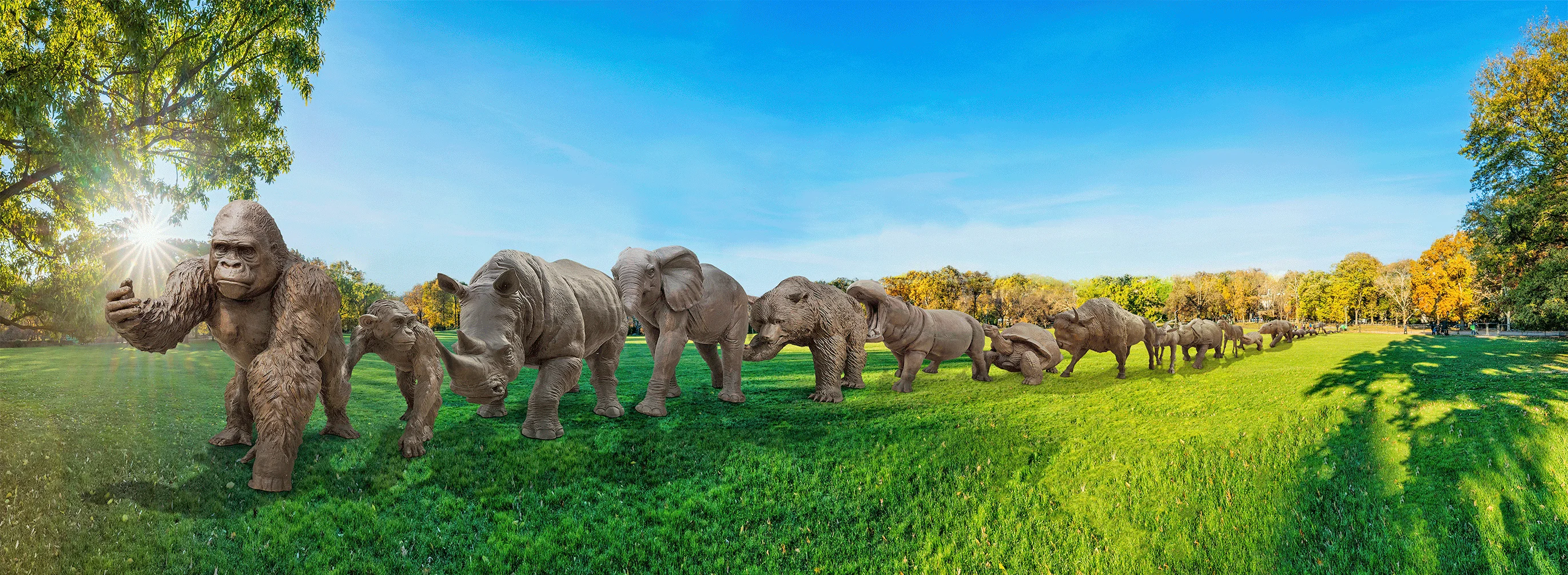 【#Environment】動物們的無聲遊行：世界最長的回收青銅雕塑藝品《 Love the Last March》以45種瀕危物種喚醒人們的生態保育意識