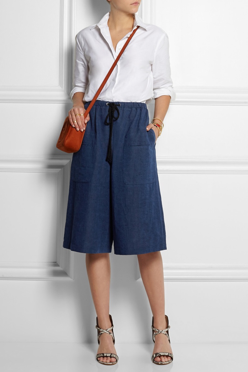 1. M MISSONI - 棉質亞麻混紡闊腿裙褲 $283.31 | BUY➲bit.ly/1c2XB1N