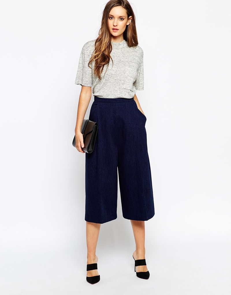 7. Whistles - Denim Culottes $253 | BUY➲bit.ly/1c2XNhB