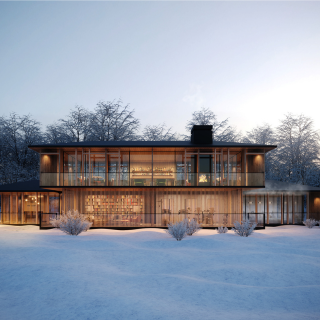 【#Architecture】冬雪中的唯美別墅，Od...