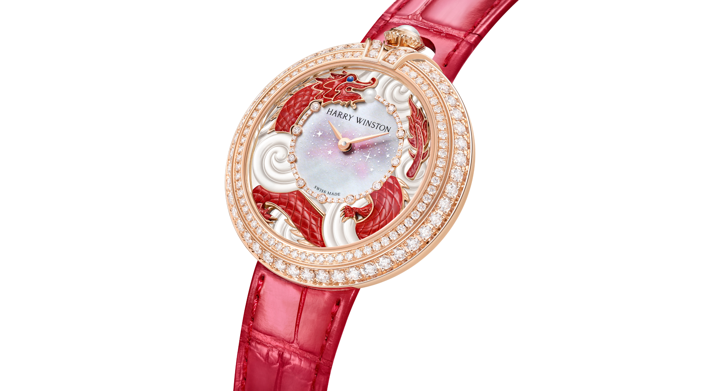 【#Watch】祥龍騰雲好運到，Harry Winston 龍年限定腕錶鑲鑽點綴盡顯精緻奢華