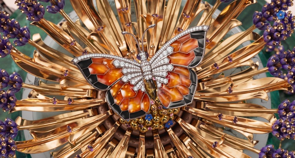 連盆景都機械化了！梵克雅寶的花園，迎來全新「BRASSÉE DE LAVANDE自動機械裝置」，將薰衣草意象，化作收藏級藝品