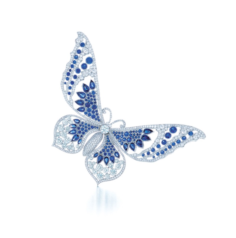 吳君如佩戴款，以Tiffany古董珍藏庫為靈感創作的鑽石蝴蝶，象徵美好愛情。