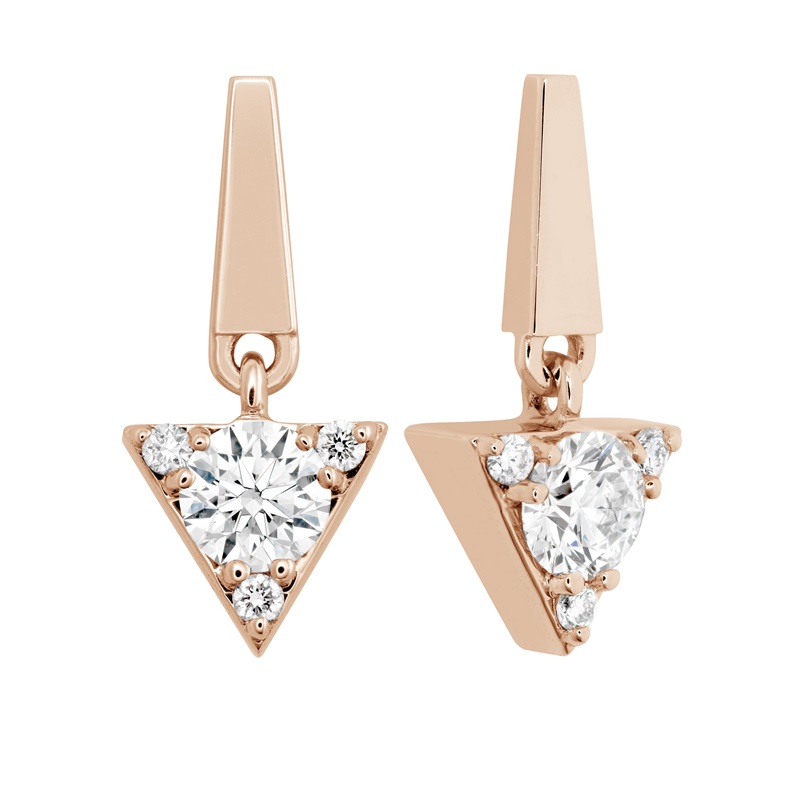 HOF Trendy Triplicity玫瑰金耳環 總重0.33ct 推薦價NT$77,000