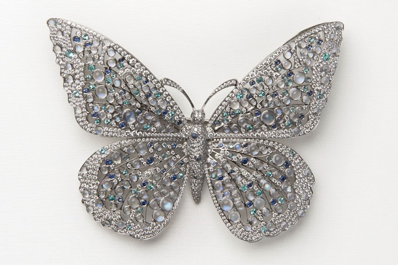 Tiffany海水藍寶蝴蝶胸針，NT$ 4,000,000。