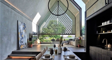 【#Good Design】能辦公能孝親的混凝土印尼厝 爪哇MP House以山牆迎向光與微風