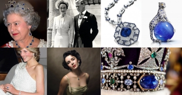 【#Jewelry】名人彩寶賞：濃豔華貴的湛藍，欣賞黛妃、溫莎公爵夫人的藍寶石首飾典藏